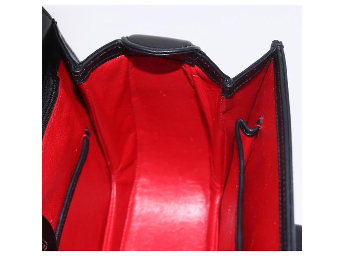Borsa a mano GUCCI Bamboo in pelle nera e oro 000 01 0633 Auth 184960V Nero D'oro - vista 18