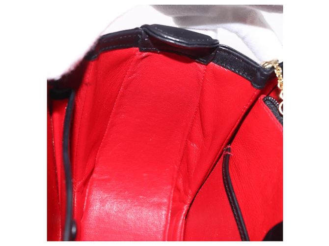 Borsa a mano GUCCI Bamboo in pelle nera e oro 000 01 0633 Auth 184960V Nero D'oro - vista 19