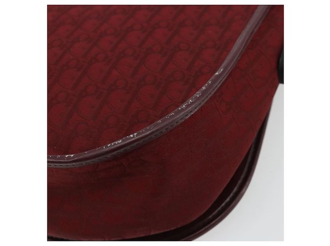 Borsa a tracolla Christian Dior Trotter Canvas Rosso Oro Auth 185078 D'oro - vista 12