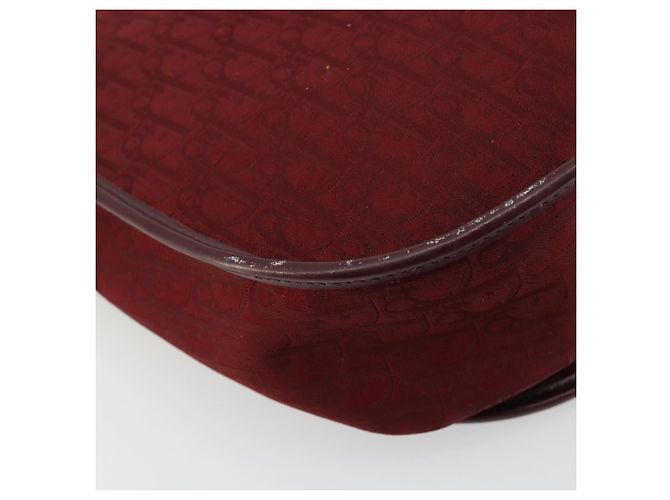 Borsa a tracolla Christian Dior Trotter Canvas Rosso Oro Auth 185078 D'oro - vista 13