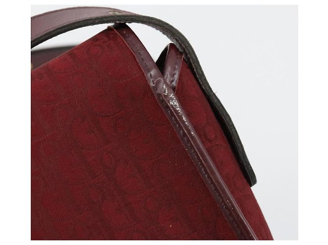 Borsa a tracolla Christian Dior Trotter Canvas Rosso Oro Auth 185078 D'oro - vista 14