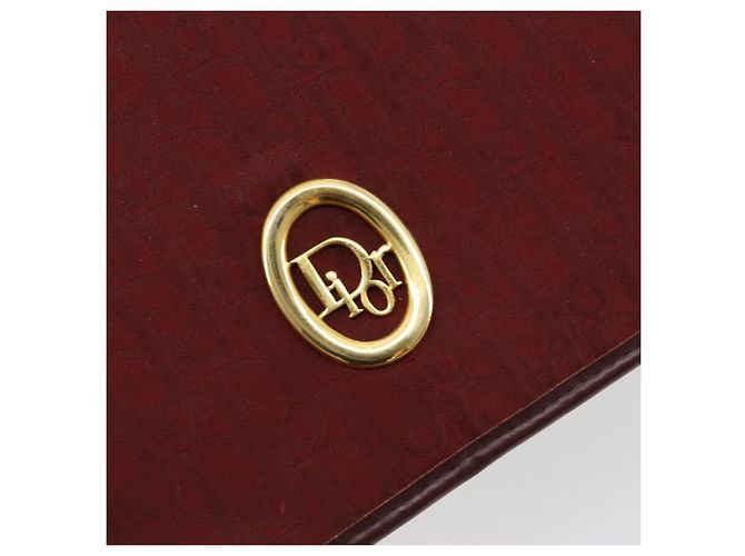 Borsa a tracolla Christian Dior Trotter Canvas Rosso Oro Auth 185078 D'oro - vista 16