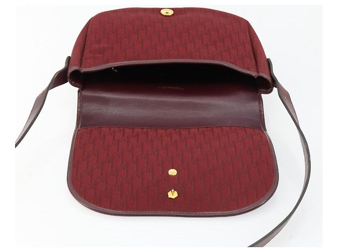 Borsa a tracolla Christian Dior Trotter Canvas Rosso Oro Auth 185078 D'oro - vista 19