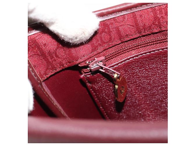 Borsa a tracolla Christian Dior Trotter Canvas Rosso Oro Auth 185078 D'oro - vista 24