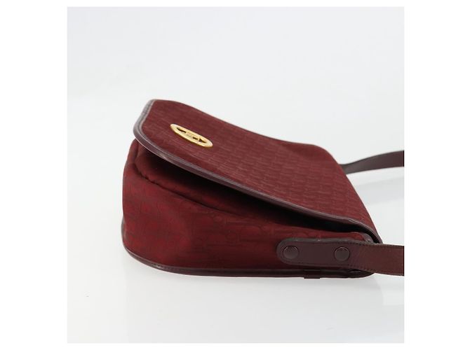 Borsa a tracolla Christian Dior Trotter Canvas Rosso Oro Auth 185078 D'oro - vista 4