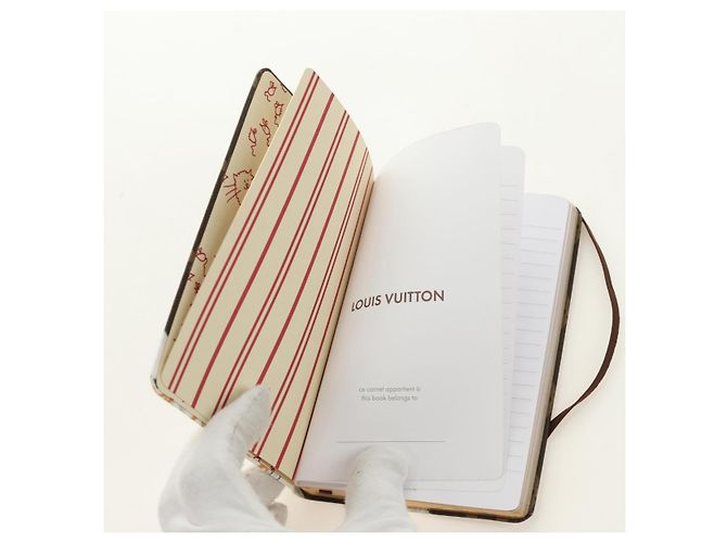 LOUIS VUITTON Catgram Notebook Jane PM Note Cover GI1389 LV Auth 184276M Monogramme - vue 10