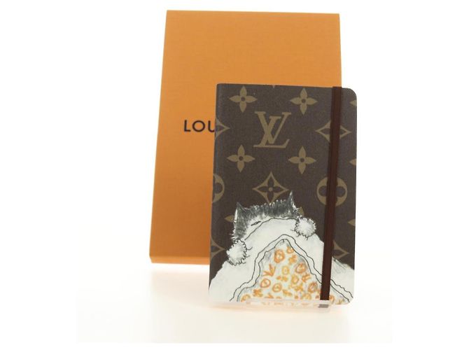 LOUIS VUITTON Catgram Notebook Jane PM Note Cover GI1389 LV Auth 184276M Monogramme - vue 12