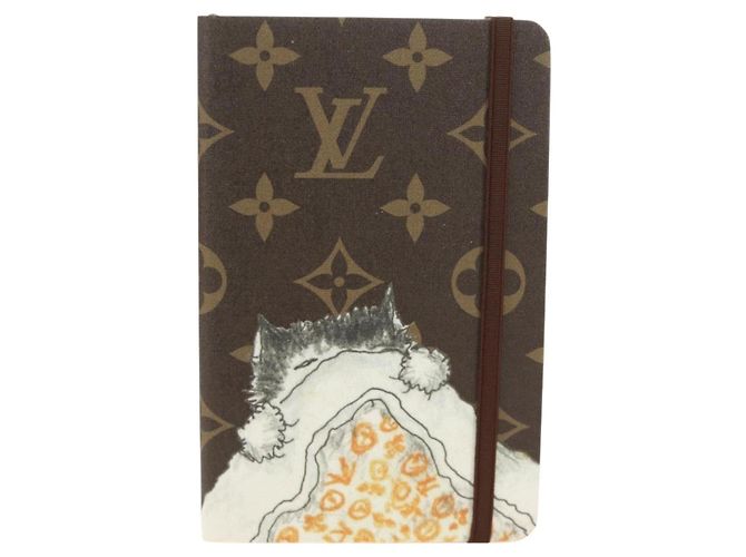 LOUIS VUITTON Catgram Notebook Jane PM Note Cover GI1389 LV Auth 184276M Monogramme - vue 13