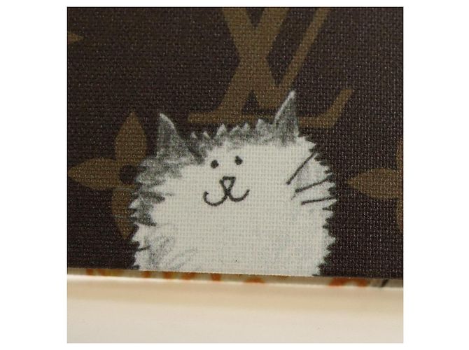 LOUIS VUITTON Catgram Notebook Jane PM Note Cover GI1389 LV Auth 184276M Monogramme - vue 17