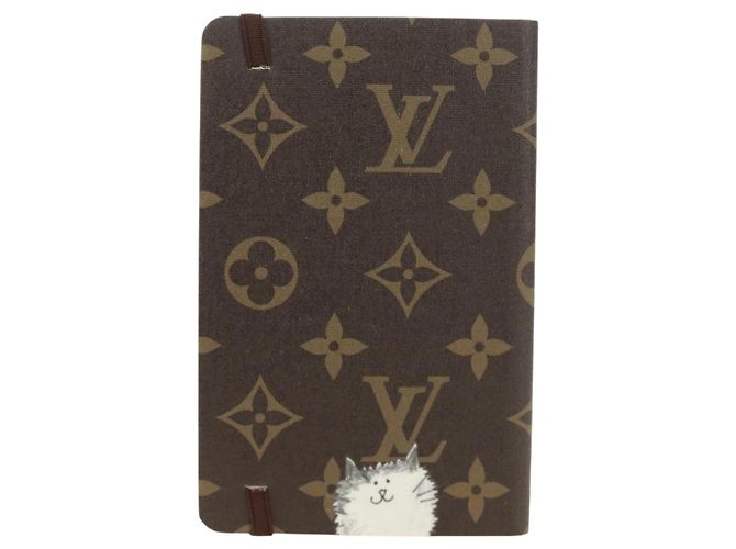 LOUIS VUITTON Catgram Notebook Jane PM Note Cover GI1389 LV Auth 184276M Monogramme - vue 2