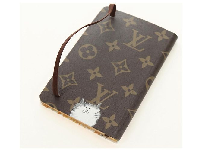 LOUIS VUITTON Catgram Notebook Jane PM Note Cover GI1389 LV Auth 184276M Monogramme - vue 8