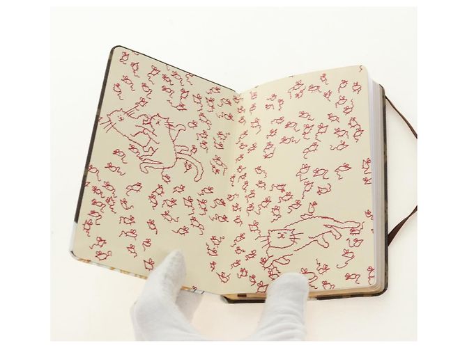 LOUIS VUITTON Catgram Notebook Jane PM Note Cover GI1389 LV Auth 184276M Monogramme - vue 9