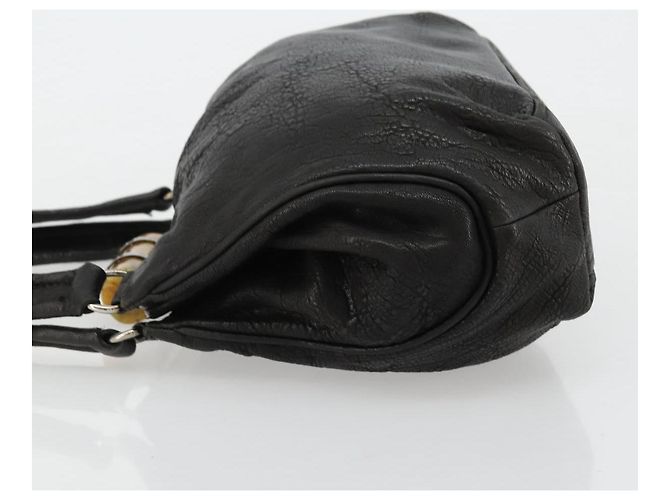 Borsa Miu Miu in pelle nera argento Auth am11809V Nero - vista 4