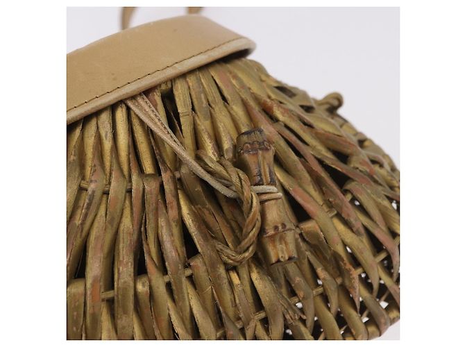 Borsa a Spalla BOTTEGA VENETA Rattan Gold Auth ar13948 D'oro - vista 10