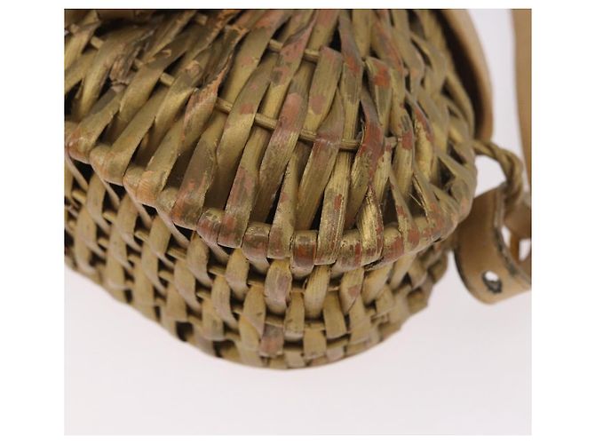 Borsa a Spalla BOTTEGA VENETA Rattan Gold Auth ar13948 D'oro - vista 14