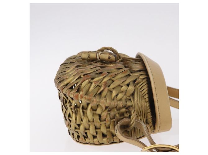 Borsa a Spalla BOTTEGA VENETA Rattan Gold Auth ar13948 D'oro - vista 3