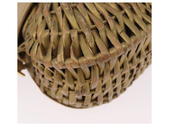 Borsa a Spalla BOTTEGA VENETA Rattan Gold Auth ar13948 D'oro - vista 9