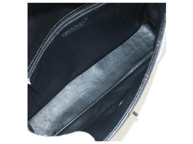 CHANEL Matelasse 25 Chain Shoulder Bag Lamb Skin Black Silver CC Auth 184284V Nero Argento - vista 10