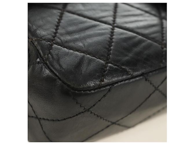 CHANEL Matelasse 25 Chain Shoulder Bag Lamb Skin Black Silver CC Auth 184284V Nero Argento - vista 14