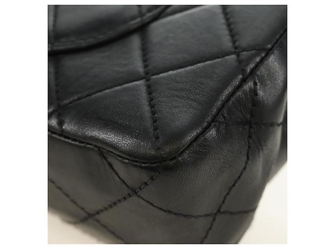 CHANEL Matelasse 25 Chain Shoulder Bag Lamb Skin Black Silver CC Auth 184284V Nero Argento - vista 17