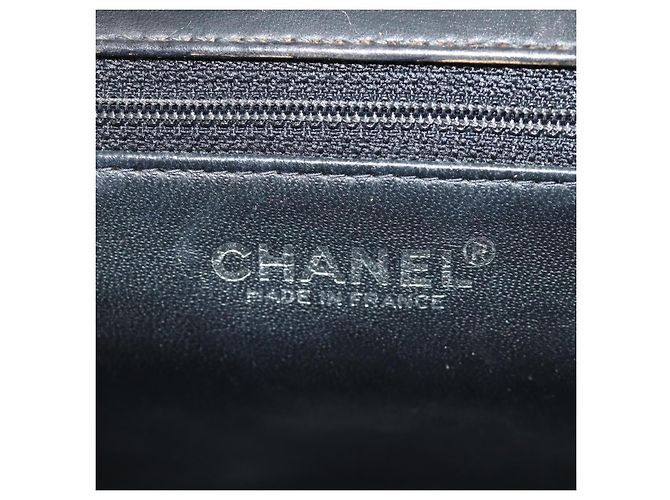CHANEL Matelasse 25 Chain Shoulder Bag Lamb Skin Black Silver CC Auth 184284V Nero Argento - vista 21