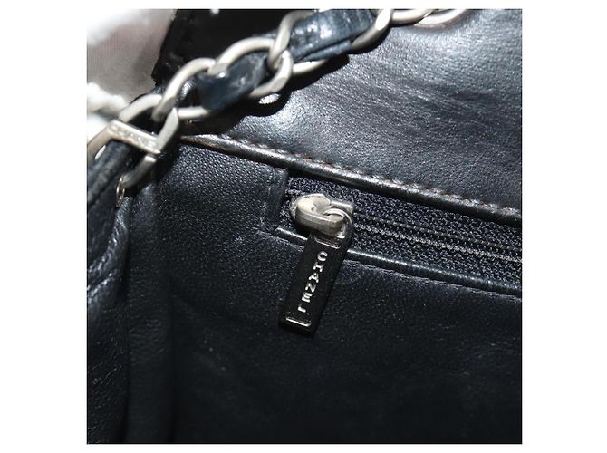 CHANEL Matelasse 25 Chain Shoulder Bag Lamb Skin Black Silver CC Auth 184284V Nero Argento - vista 24
