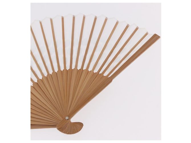 LOUIS VUITTON Fondation Japanese Fan Polyester Weiß LV Auth bs35612V - Ansicht 11