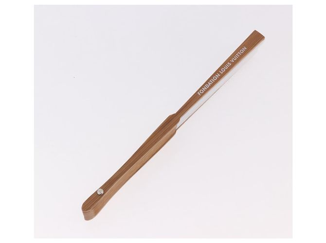 LOUIS VUITTON Fondation Japanese Fan Polyester Weiß LV Auth bs35612V - Ansicht 13