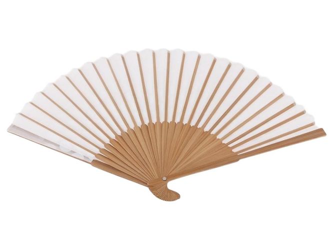 LOUIS VUITTON Fondation Japanese Fan Polyester Weiß LV Auth bs35612V - Ansicht 8