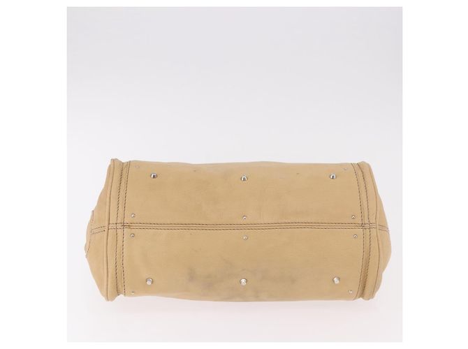 Chloé Borsa Chloe Paddington in pelle beige argento Auth 184977A - vista 10