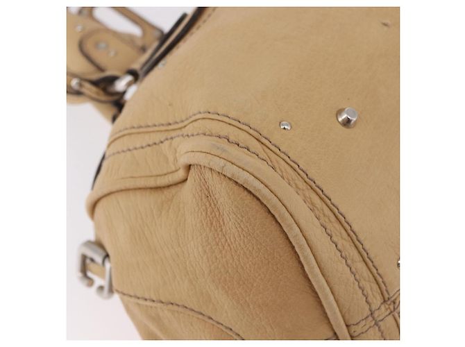 Chloé Borsa Chloe Paddington in pelle beige argento Auth 184977A - vista 11