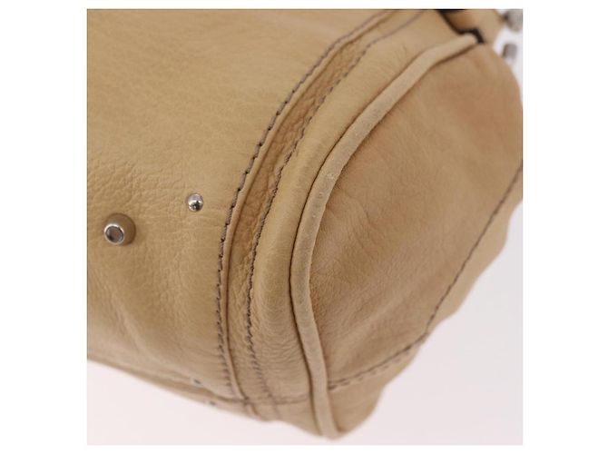 Chloé Borsa Chloe Paddington in pelle beige argento Auth 184977A - vista 14