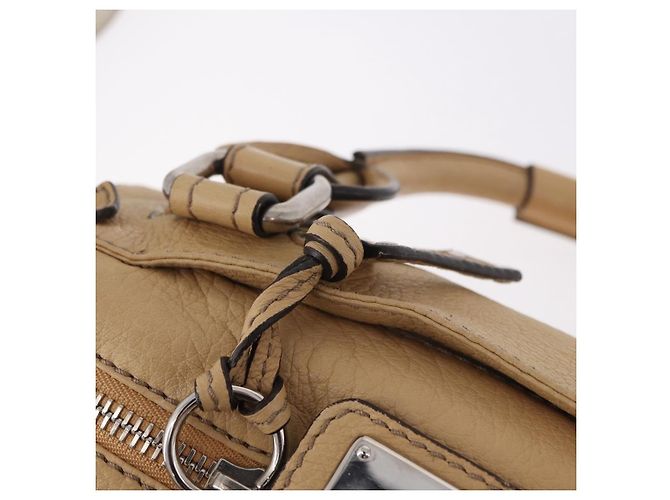 Chloé Borsa Chloe Paddington in pelle beige argento Auth 184977A - vista 17