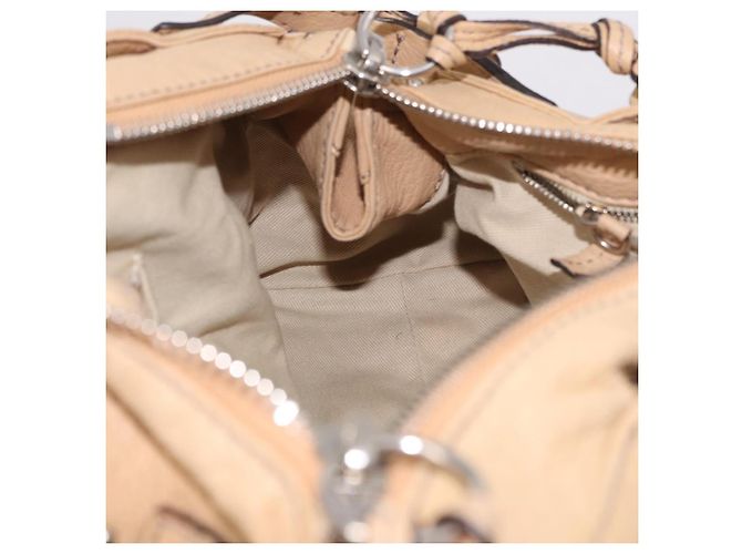 Chloé Borsa Chloe Paddington in pelle beige argento Auth 184977A - vista 22