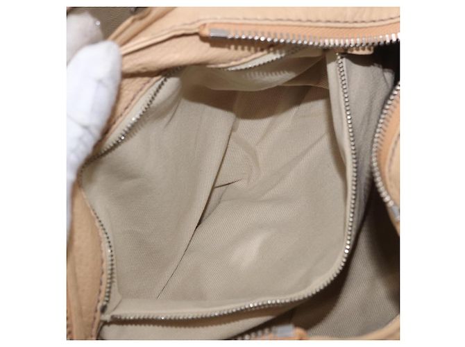 Chloé Borsa Chloe Paddington in pelle beige argento Auth 184977A - vista 24