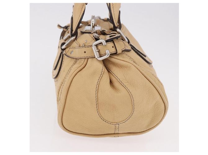 Chloé Borsa Chloe Paddington in pelle beige argento Auth 184977A - vista 5