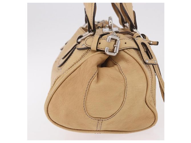 Chloé Borsa Chloe Paddington in pelle beige argento Auth 184977A - vista 6