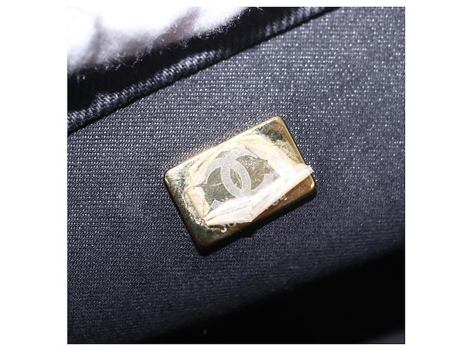 CHANEL Borsa a Spalla Chain Matelasse 22 Denim Nero Oro CC Auth 184961SM D'oro - vista 11