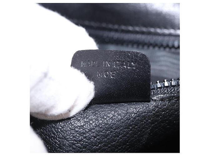 Céline Sac à bandoulière à chaîne CELINE en cuir noir et or Auth ki6665M Doré - vue 12