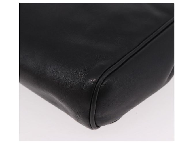 Céline Sac à bandoulière à chaîne CELINE en cuir noir et or Auth ki6665M Doré - vue 18