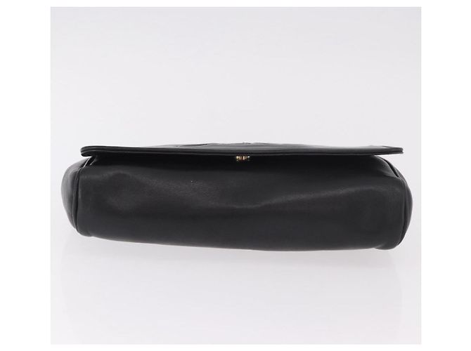 Céline Sac à bandoulière à chaîne CELINE en cuir noir et or Auth ki6665M Doré - vue 5