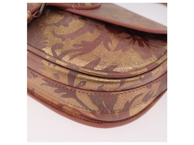 Borsa a Spalla Christian Dior BOBBY EAST-WEST Pelle Bronze Silver Auth 184842SM Argento Bronzo - vista 12