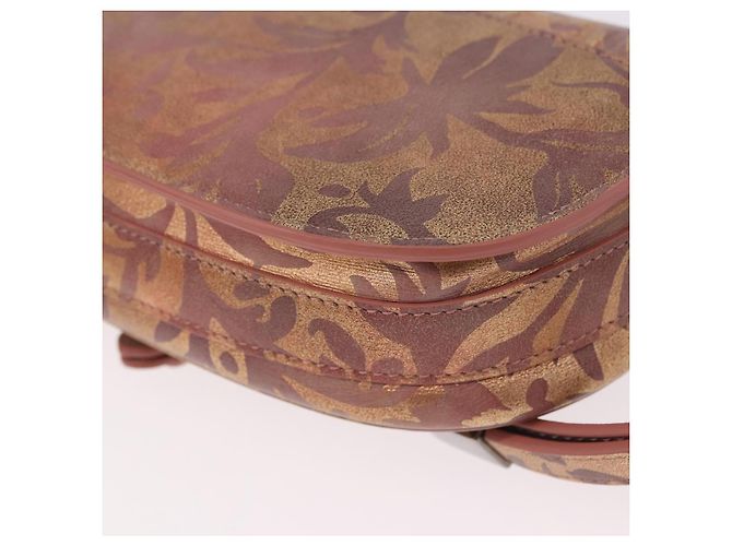 Borsa a Spalla Christian Dior BOBBY EAST-WEST Pelle Bronze Silver Auth 184842SM Argento Bronzo - vista 14