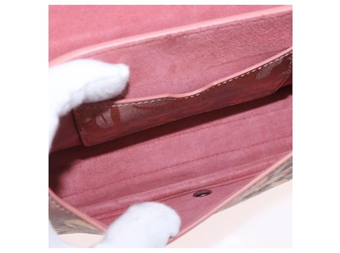 Borsa a Spalla Christian Dior BOBBY EAST-WEST Pelle Bronze Silver Auth 184842SM Argento Bronzo - vista 18