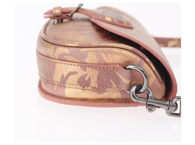 Borsa a Spalla Christian Dior BOBBY EAST-WEST Pelle Bronze Silver Auth 184842SM Argento Bronzo - vista 4