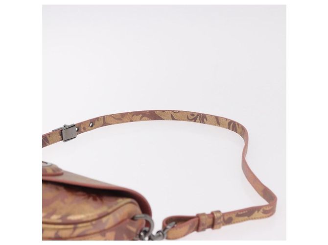 Borsa a Spalla Christian Dior BOBBY EAST-WEST Pelle Bronze Silver Auth 184842SM Argento Bronzo - vista 8