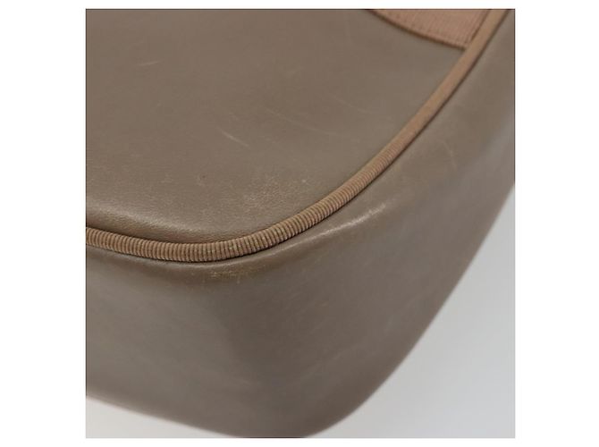 Bolsa de Ombro Salvatore Ferragamo Vala em Couro Bege Dourado Auth BA13281 - vista 11