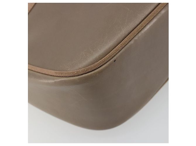 Bolsa de Ombro Salvatore Ferragamo Vala em Couro Bege Dourado Auth BA13281 - vista 12