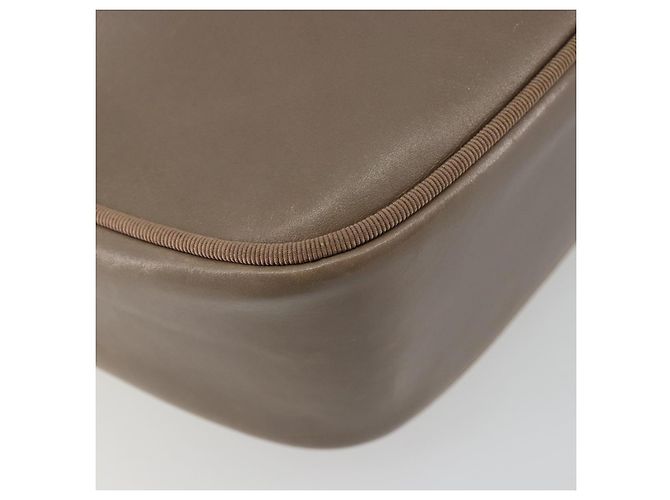 Bolsa de Ombro Salvatore Ferragamo Vala em Couro Bege Dourado Auth BA13281 - vista 14