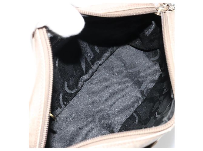 Bolsa de Ombro Salvatore Ferragamo Vala em Couro Bege Dourado Auth BA13281 - vista 18